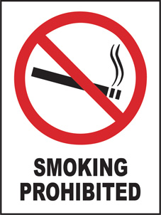 SAFETY SIGN (SAV) | Prohibition - Smoking Prohibited